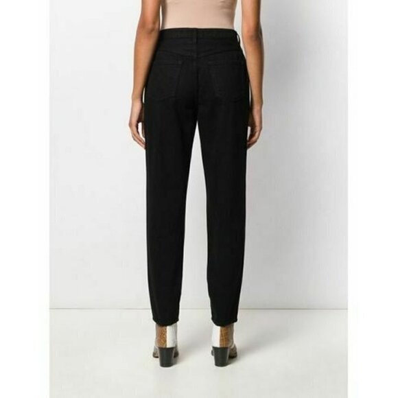 J Brand Women's Black X Elsa Hosk Playday Tapered High-rise Denim Jeans Size 25 - Picture 2 of 12